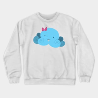 Cute Blue Bucktooth Octopus Baby Crewneck Sweatshirt